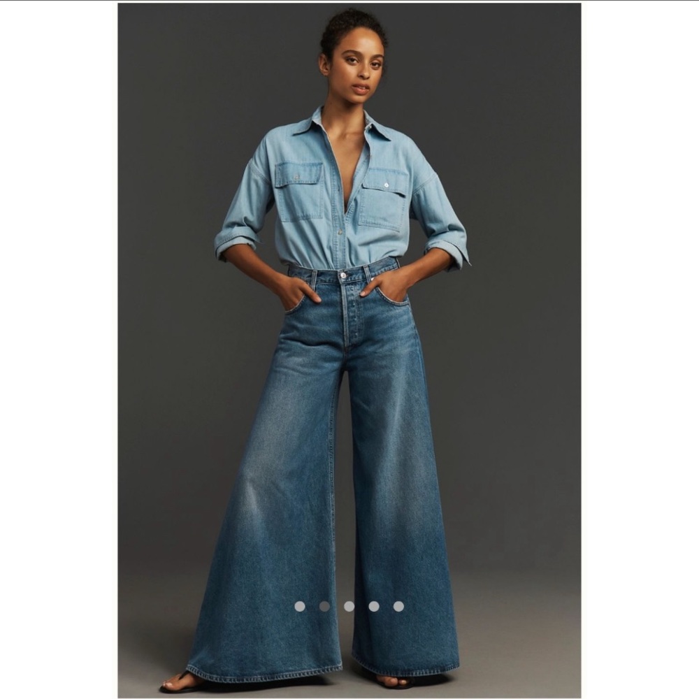 Citizens of Humanity Ultra High Rise Amari Wide Leg Jeans Anthropologie 25 26 P